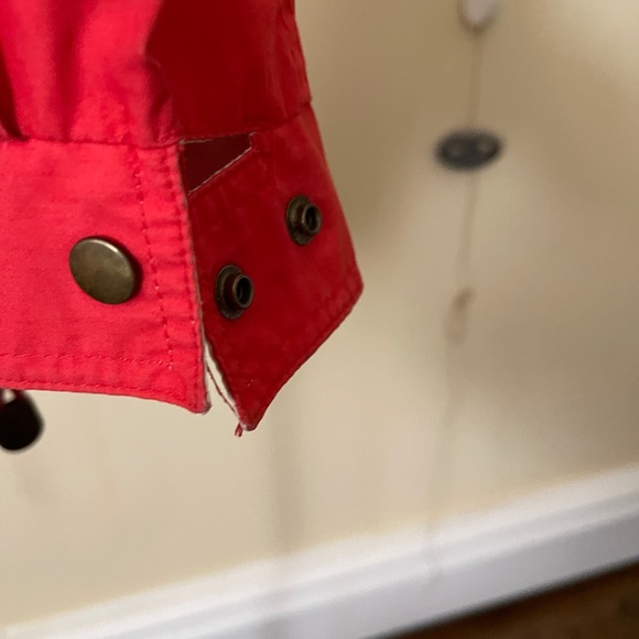 FOG Rain Fall/Spring Jacket Red with Hood - Picture 11 of 12